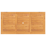 Extending Garden Table 110-160x80x75cm Solid Wood Teak 363487