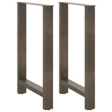 Bar Table Legs Natural Steel 2 pcs 60x cm Steel 4013335