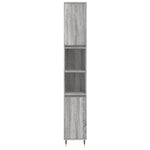 ZNTS 3 Piece Bathroom Cabinet Set Grey Sonoma Engineered Wood 3187787