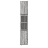 ZNTS 3 Piece Bathroom Cabinet Set Grey Sonoma Engineered Wood 3187787