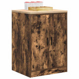 Garage Storage Cabinet Smoked Oak 60x51x85 cm Solid Wood Pine 860575