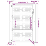 Garden Gate 100x125 cm Corten Steel Square Design 153198