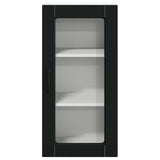 Wall Glass Cabinet LUCCA 2 pcs Black 40 x 31 x 80 cm 884988