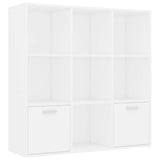Book Cabinet White 98x30x98 cm Engineered Wood 801116