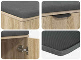 Hall Bench with Cushion with Shelf Sonoma Oak 80 x 38 x 46 cm 891482