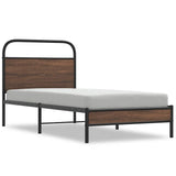 Bed Frame without Mattress 90x190 cm Brown Oak Engineered Wood 4100456