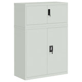 File Cabinet Light Grey 90x40x130 cm Steel 3188317