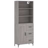 Highboard Grey Sonoma 69.5x34x180 cm Engineered Wood 3190027