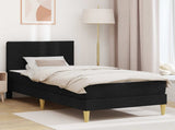 Bed Frame with Mattress with Headboard Black 90 x 190 cm Fabric 3415252