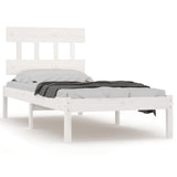 Bed Frame without Mattress White 90x200 cm Solid Wood 3104724