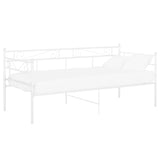Sofa Bed Frame without Mattress White Metal 90x200 cm 324768