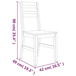 5 Piece Dining Set Solid Wood Acacia 3106441