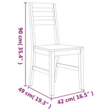 5 Piece Dining Set Solid Wood Acacia 3106441