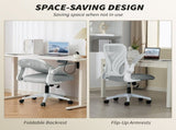 Mesh Office Chair with Foldable Backrest - Light Grey T3398P554340