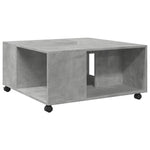 ZNTS Coffee Table Concrete Grey 80x80x40 cm Engineered Wood 853176