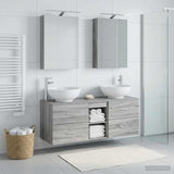 Bathroom Furniture Set 5 pcs Grey Sonoma 3406956