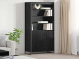 Tall Cabinets Black Oak 79 x 36 x 200 cm Engineered Wood 3403040