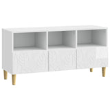 TV Cabinet 102 x 34.5 x 50 cm High Gloss White Engineered Wood 895139