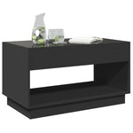 ZNTS Coffee Table with Infinity LED Black 90x50x50 cm 847666