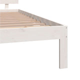 Bed Frame without Mattress White 135x190cm Double 810471