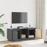 TV Cabinet Grey 110.5x35x44 cm Solid Wood Pine 814341