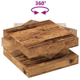 Coffee Table 360-Degree Rotatable Old Wood 70x70x34.5 cm 858486