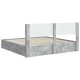 Bed Frame with Storage and Headboard Concrete Grey 180 x 200 cm 3414284