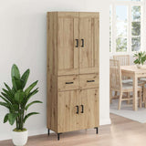 Highboard with Drawer 2 pcs Artisan Oak Engineered Wood 3415975
