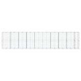 Gabion Basket with Cover 950x100x200 cm Galvanised Iron 3295242