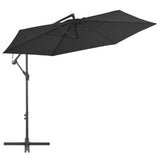 Cantilever Garden Parasol with Aluminium Pole 300 cm Black 47132