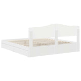 Storage Bed with Headboard White 180 x 200 cm Engineered Wood 3413068
