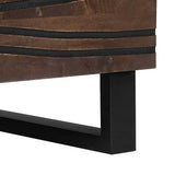 Coffee Table Brown and Black 80 x 50 x 40 cm Solid Acacia wood 4018012