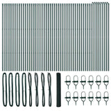 Fence with Posts Green 1 x 100 m PVC-coated steel 3352744