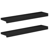 Window Sills 2 pcs Black 80x 20 x 2 cm Solid Beech Wood 42048336