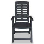 Reclining Garden Chairs 6 pcs Plastic Anthracite 275072