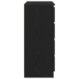 Sideboard with Drawers Black Oak 71x35x84 cm Engineered Wood 861581