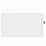 Wall-Mounted Bedside Cabinet with Drawer 2 pcs High Gloss White 899284