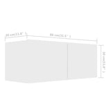 4 Piece TV Cabinet Set White Engineered Wood 3074455