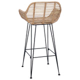 Bar Chair 2 pcs 55 x 52 x 92 cm Rattan and Iron 42011552