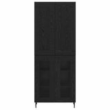 Highboard 2 pcs Black Oak Engineered Wood 3403188