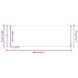 Patio Retractable Side Awning 200x600 cm Black 317970