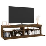 TV Cabinet with LED Lights 2 pcs Smoked Oak 75x35x40 cm 815124