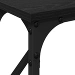 ZNTS Console Table Black Oak 140x23x75 cm Engineered Wood 871335