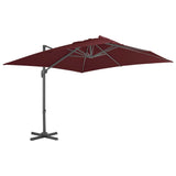 Cantilever Garden Parasol with Aluminium Pole Bordeaux Red 400x300 cm 312315
