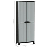 Plastic Cabinet 68x39x171.5 cm Rattan Design 337899