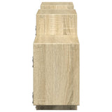 Wall Shelf Sonoma Oak 129x18x42 cm Engineered Wood 853220