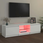 TV Cabinet with LED Lights White 140x40x36 cm 804292