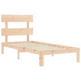 Bed Frame without Mattress Small Single Solid Wood Pine 3193491