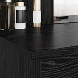 Dressing Table with Mirror Black Oak 96 x 39 x 142 cm 872031