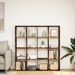 Book Cabinet Smoked Oak 137.5x29x137.5 cm Engineered Wood 3310293